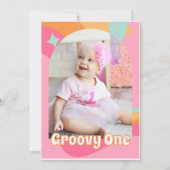 Invitation Groovy One 1er Anniversaire (Dos)
