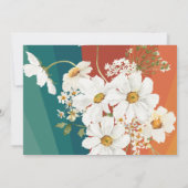 Invitation Groovy One Premier Anniversaire | Rétro Daisy Arc- (Dos)