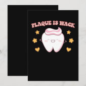 Invitation Groovy Plaque est une hygiéniste dentaire folle (Devant / Derrière)