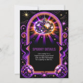 Invitation Groovy Purple Disco Ghost pour un Sweet (Dos)