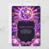 Invitation Groovy Purple Disco Pumpkin pour un Swe (Dos)