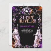 Invitation groovy violette pour une Sweet 16 disco (Dos)
