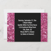 Invitation Gros 4-0 Anniversaire rose Parties scintillant-Loo (Dos)