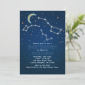 Invitation Gros Baby shower de constellation de l'étoile de p (Debout devant)