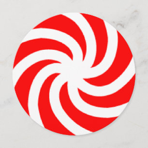 Invitation Gros bonbon de menthe 5,25 x 5,25 Cercle d'invitat