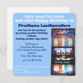 Invitation Gros lot de machine à sous de déjeuner (Devant / Derrière)