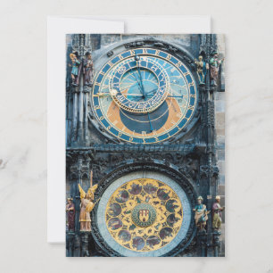 Invitation Gros plan sur l'horloge astronomique de Prague