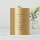 Invitation Gros points Sparkly Metallic Gold Black Sepia Conf (Debout devant)