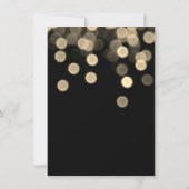 Invitation Gros points Sparkly Metallic Gold Black Sepia Conf (Dos)