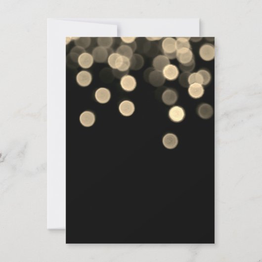 Invitation Gros points Sparkly Metallic Gold Black Sepia Conf (Dos)
