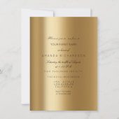 Invitation Gros points Sparkly Metallic Gold Black Sepia Conf (Devant)