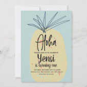 Invitation Grosse ananas Art Anniversaire Tropical Summer Alo (Devant)
