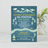 Invitation Grosse aventure baby shower d'art populaire de mon (Debout devant)