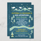 Invitation Grosse aventure baby shower d'art populaire de mon (Devant / Derrière)