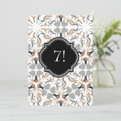 Invitation Grosse fête de chien noir doré (Debout devant)