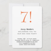 Invitation Grosse fête de chien noir doré (Dos)