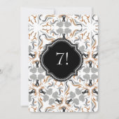 Invitation Grosse fête de chien noir doré (Devant)