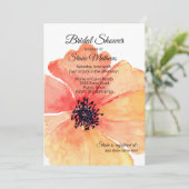 Invitation Grosse Fête des mariées Coral Poppy (Debout devant)