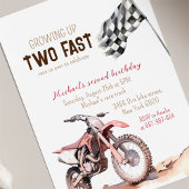 Invitation Grosse Up DEUX Fast Red Dirt Bike 2e anniversaire