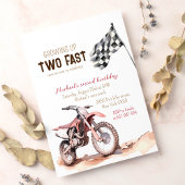 Invitation Grosse Up DEUX Fast Red Dirt Bike 2e anniversaire