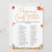 Invitation GROSSESSE CANDY MATCH Baby shower CITROUILLE de je (Devant)