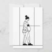 Invitation Grossesse Pregnat Femme Simple (Devant)