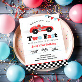 Invitation Grossing Up Two Fast Race Car 2e anniversaire
