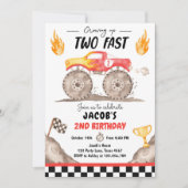 Invitation Grossissant Deux Camion Monster Rapide Boy Anniver (Devant)