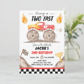 Invitation Grossissant Deux Camion Monster Rapide Boy Anniver (Debout devant)