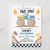 Invitation Grossissant Deux Camion Monster Rapide Boy Anniver (Devant)
