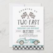 Invitation Grossissant Deux Rapides 2e Anniversaire (Devant)