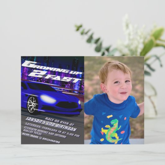 Invitation Grossissant Deux Rapides - Course (Debout devant)