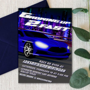 Invitation Grossissant Deux Rapides - Course