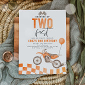 Invitation Grossissant Deux Vélo Rapide Orange Dirt Boy Anniv