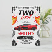 Invitation Grossissant Deux Voitures De Course Rapide Boy Ann (Debout devant)