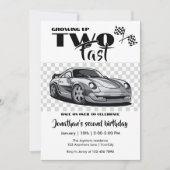 Invitation Grossissant Jusqu'À 2 Ans De Voiture De Course Mod (Devant)