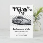 Invitation Grossissant Jusqu'À 2 Ans De Voiture De Course Mod (Debout devant)