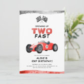 Invitation Grossissement de deux Fast Little Racer 2e anniver (Debout devant)