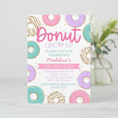 Invitation Grossissement des beignes à l'anniversaire (Debout devant)