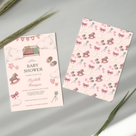 Invitation Grossiste Whimsical Boho Bassinet Dreams Horse