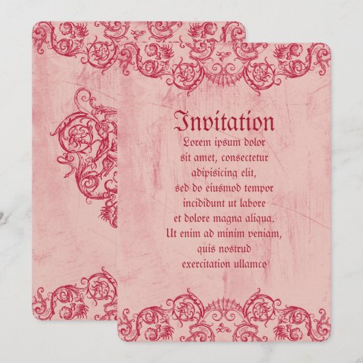 Invitation Grotesquerie Valentine (Devant / Derrière)