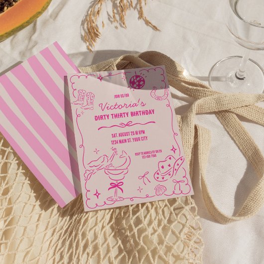 Invitation Grotte côtière Anniversaire de Whimsical