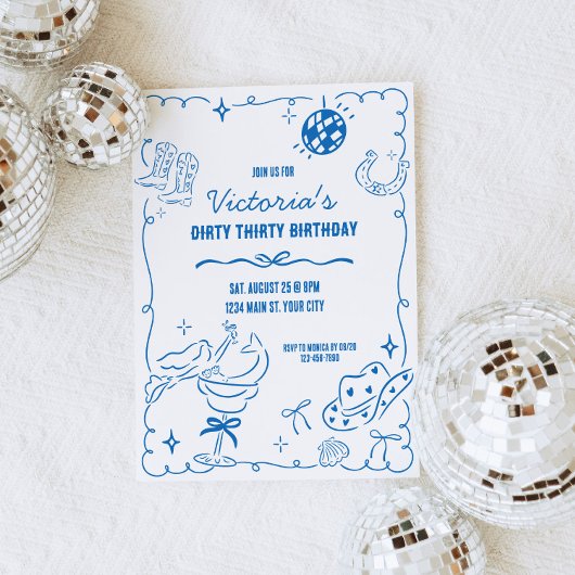 Invitation Grotte côtière Anniversaire de Whimsical