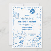 Invitation Grotte côtière Anniversaire de Whimsical (Devant)