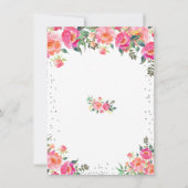 Invitation Grotte de printemps en argent Anniversaire Floral (Dos)