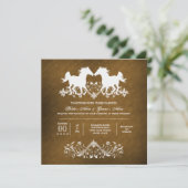 Invitation Grotte romantique à fleurs (Debout devant)