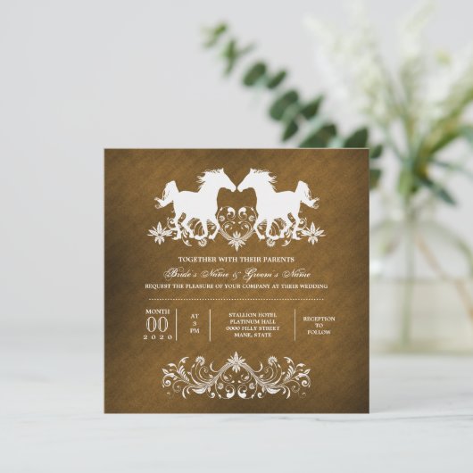 Invitation Grotte romantique à fleurs (Debout devant)