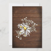 Invitation Grotte rustique Mason Jar Daisy BarefootBride™ (Dos)