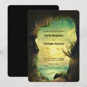 Invitation Grotte surplombant un Mariage Pittoresque de la me (Devant / Derrière)