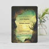 Invitation Grotte surplombant un Mariage Pittoresque de la me (Debout devant)
